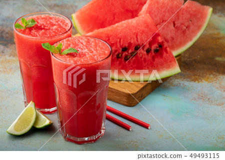 Watermelon slushie summer refreshing drink. 49493115