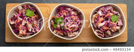 Classic coleslaw salad. 49493134