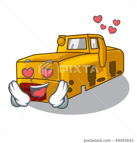 In love locomotive mine isolated in the mascot In love locomotive mine isolated in the mascot 49493681