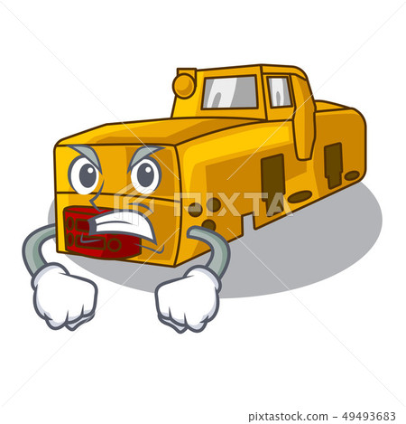 Angry locomotive mine isolated in the mascot Angry locomotive mine isolated in the mascot 49493683