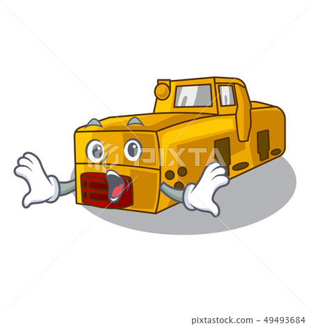 Surprised locomotive mine isolated in the mascot Surprised locomotive mine isolated in the mascot 49493684