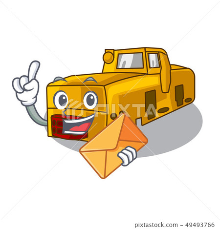 With envelope toy locomotive mine in shape characters 49493766