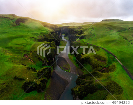 Unique landscape of Fjadrargljufur in Iceland. Unique landscape of Fjadrargljufur in Iceland. 49494233
