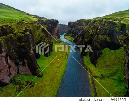 Unique landscape of Fjadrargljufur in Iceland. Unique landscape of Fjadrargljufur in Iceland. 49494235
