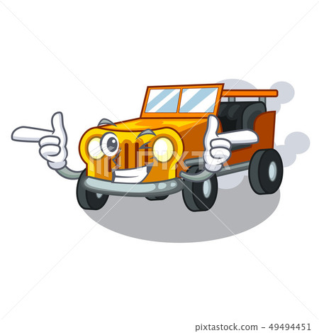 Wink jeep car in the shape mascot Wink jeep car in the shape mascot 49494451
