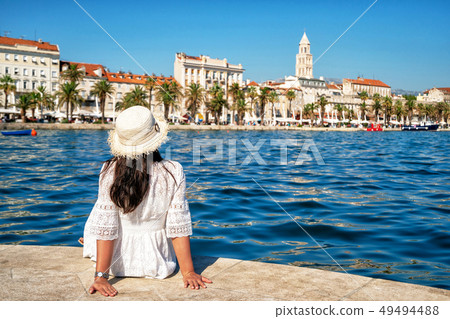 Tourist travel in Split in Dalmatia, Croatia. Tourist travel in Split in Dalmatia, Croatia. 49494488