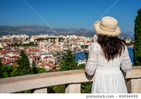 Tourist travel in Split in Dalmatia, Croatia. 49494499