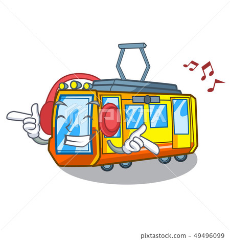 Listening music electric train toys in shape mascot Listening music electric train toys in shape mascot 49496099