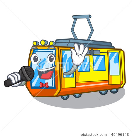 Singing electric train toys in shape mascot Singing electric train toys in shape mascot 49496148