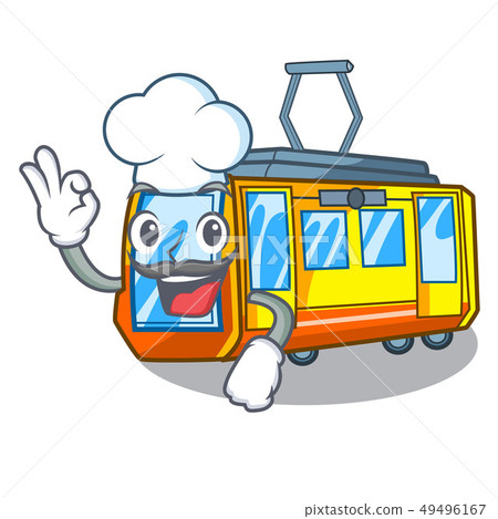 Chef electric train isolated with the cartoon Chef electric train isolated with the cartoon 49496167