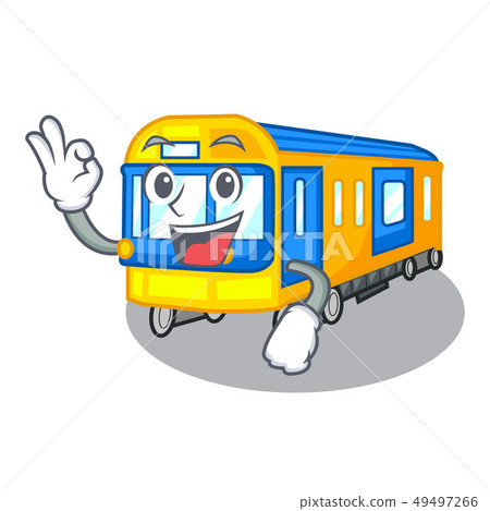 Okay subway train toys in shape mascot 49497266