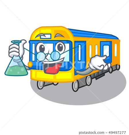 Professor subway train toys in shape mascot Professor subway train toys in shape mascot 49497277