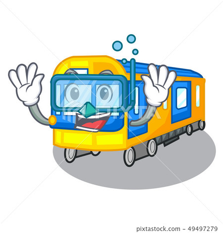 Diving subway train toys in shape mascot Diving subway train toys in shape mascot 49497279
