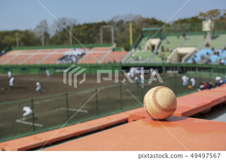 From the third base stand to mound home direction 49497567