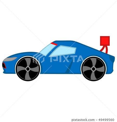 Isolated racing car 49499560