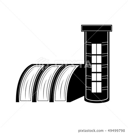 Hydroelectric power station icon 49499798