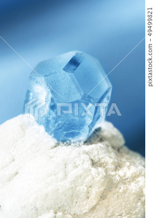 Aquamarine gemstone in matrix 49499821