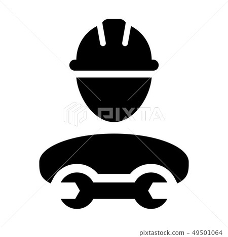 Industry worker icon vector male construction 49501064