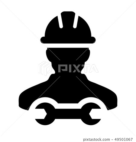 Support worker icon vector male construction 49501067