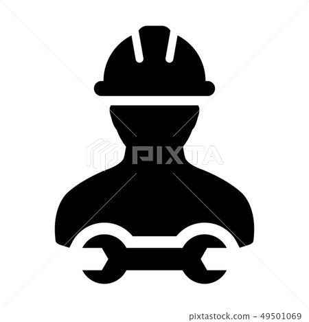 Engineering icon vector male construction service 49501069