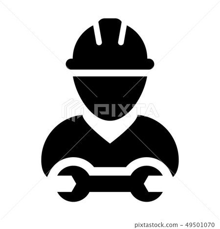 Survey worker icon vector male construction 49501070