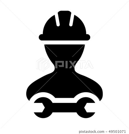 Supervisor icon vector male construction worker 49501071