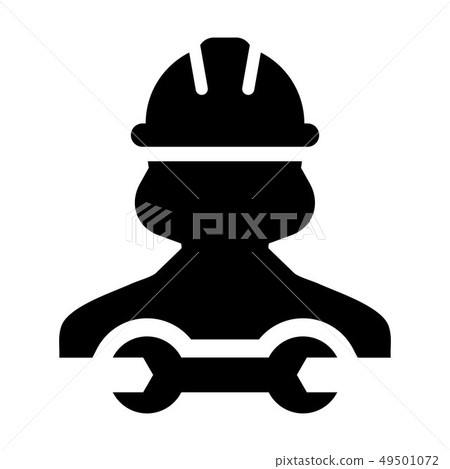 Mechanic worker icon vector female Construction 49501072