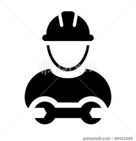 Worker icon vector male construction service 49501084