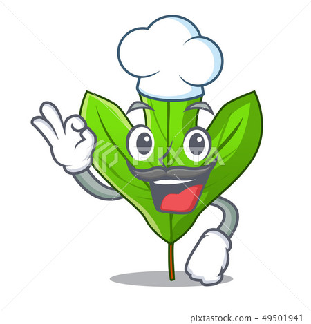 Chef sassafras leaf in the cartoon stem Chef sassafras leaf in the cartoon stem 49501941