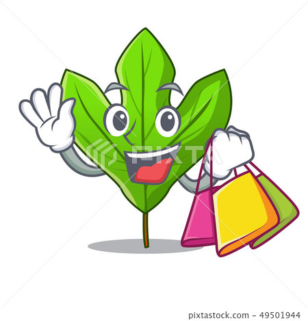Shopping sassafras leaf in the cartoon stem Shopping sassafras leaf in the cartoon stem 49501944