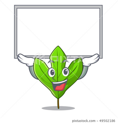 Up board sassafras leaf isolated in the character Up board sassafras leaf isolated in the character 49502186