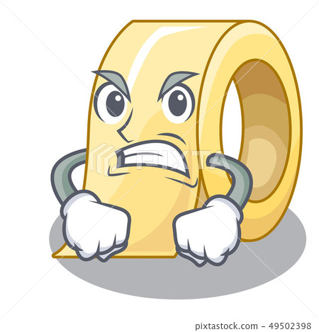 Angry masking tape isolated with the mascot Angry masking tape isolated with the mascot 49502398