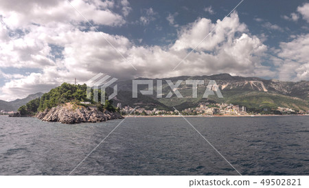Boat trip along the coast of Budva in Montenegro 49502821