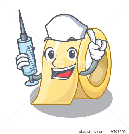 Nurse masking tape above the cartoon table 49503302