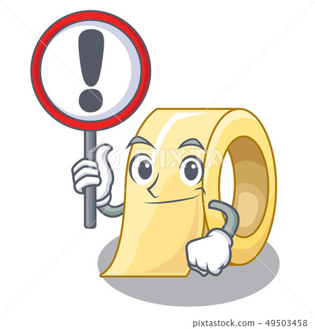 With sign masking tape in the shape characters With sign masking tape in the shape characters 49503458
