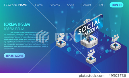 Virtual reality social media communication concept Virtual reality social media communication concept 49503786