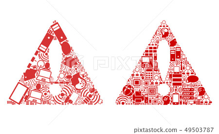 Warning Collage Icons for BigData Warning Collage Icons for BigData 49503787