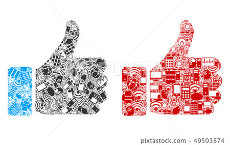 Thumb Up Mosaic Icons For Bigdata 插圖素材 49503874 Pixta圖庫