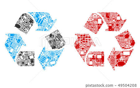 Recycle Arrows Mosaic Icons for BigData 49504208
