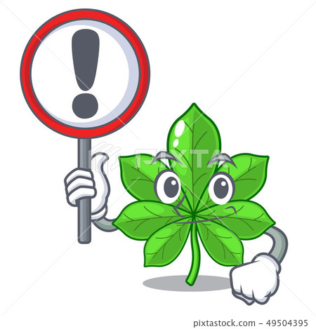 With sign horse chestnut isolated in the cartoon With sign horse chestnut isolated in the cartoon 49504395