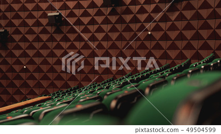 Vintage cinema theater movies audience retro seating seats, green, nobody Vintage cinema theater movies audience retro seating seats, green, nobody 49504599