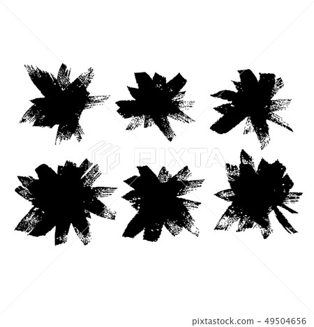 Abstract hand drawn ink dry brushes set. Vector illustration. Abstract hand drawn ink dry brushes set. Vector illustration. 49504656