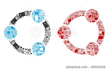Cooperation Mosaic Icons for BigData 49505288