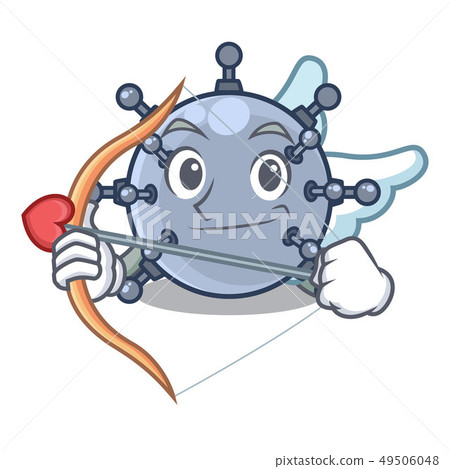 Cupid mine underwater isolated with the mascot 49506048
