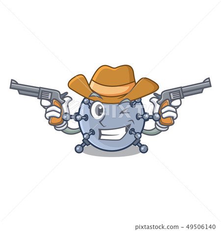 Cowboy mine underwater isolated with the mascot Cowboy mine underwater isolated with the mascot 49506140