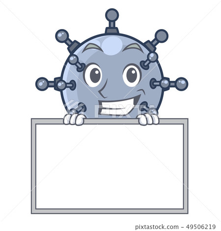 Grinning with board mine underwater isolated with the mascot Grinning with board mine underwater isolated with the mascot 49506219
