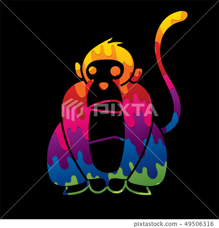 Monkey cartoon graphic vector 49506316