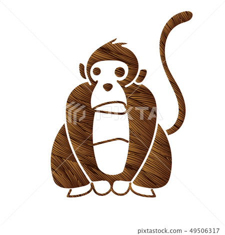 Monkey cartoon graphic vector 49506317