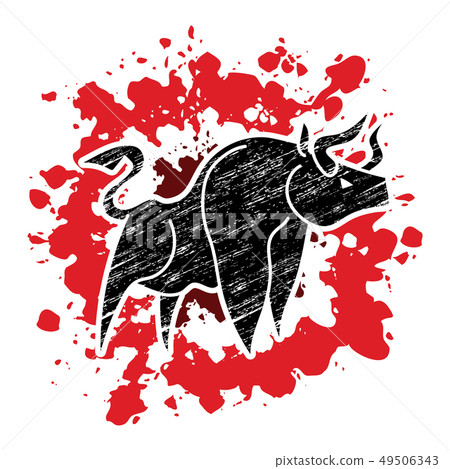 Angry Bull graphic vector Angry Bull graphic vector 49506343
