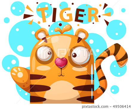 Cute tiger character - cartoon illustration Cute tiger character - cartoon illustration 49506414